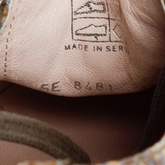 Miu Miu Snakeskin Print Low-Top Sneakers - Picture 12 of 12